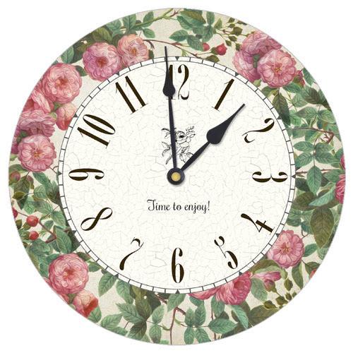 Часы настенные круглые Presentville Time to enjoy 36 см (CHR K 15M049)