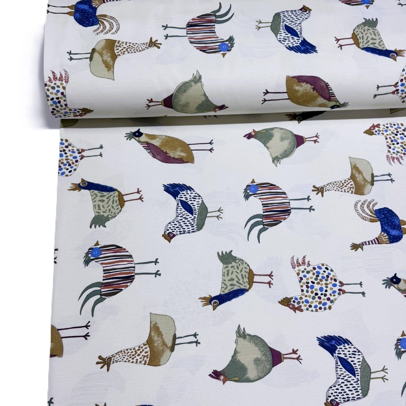 Ткань водоотталкивающая Duck с тефлоновым покрытием курочки 70% хлопок/30% полиэстер 180 см Белый (10-30680V1 03057)