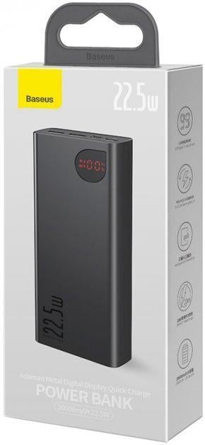Повербанк BASEUS Adaman 20000 mAh 22,5W Чорний