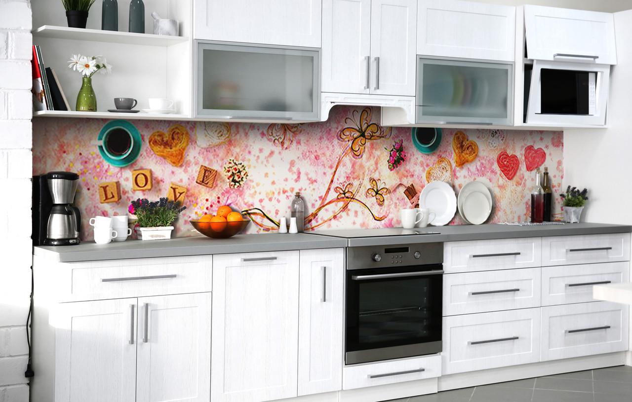 Кухонный фартук Ароматная слойка виниловый самоклеющийся 60х250 см