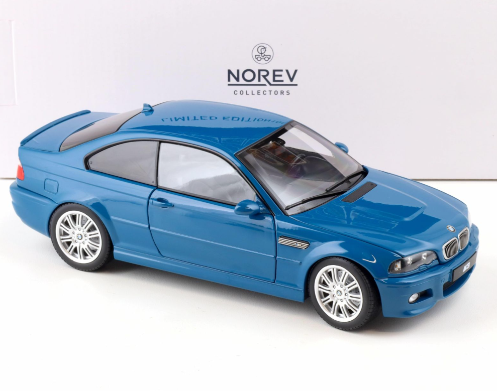 Модель автомобиля Norev 1:18 BMW M3 E46 Coupe 2000 Laguna Seca Blue (183001) - фото 2 Модель автомобиля Norev 1:18 BMW M3 E46 Coupe 2000 Laguna Seca Blue (183001) - фото 2