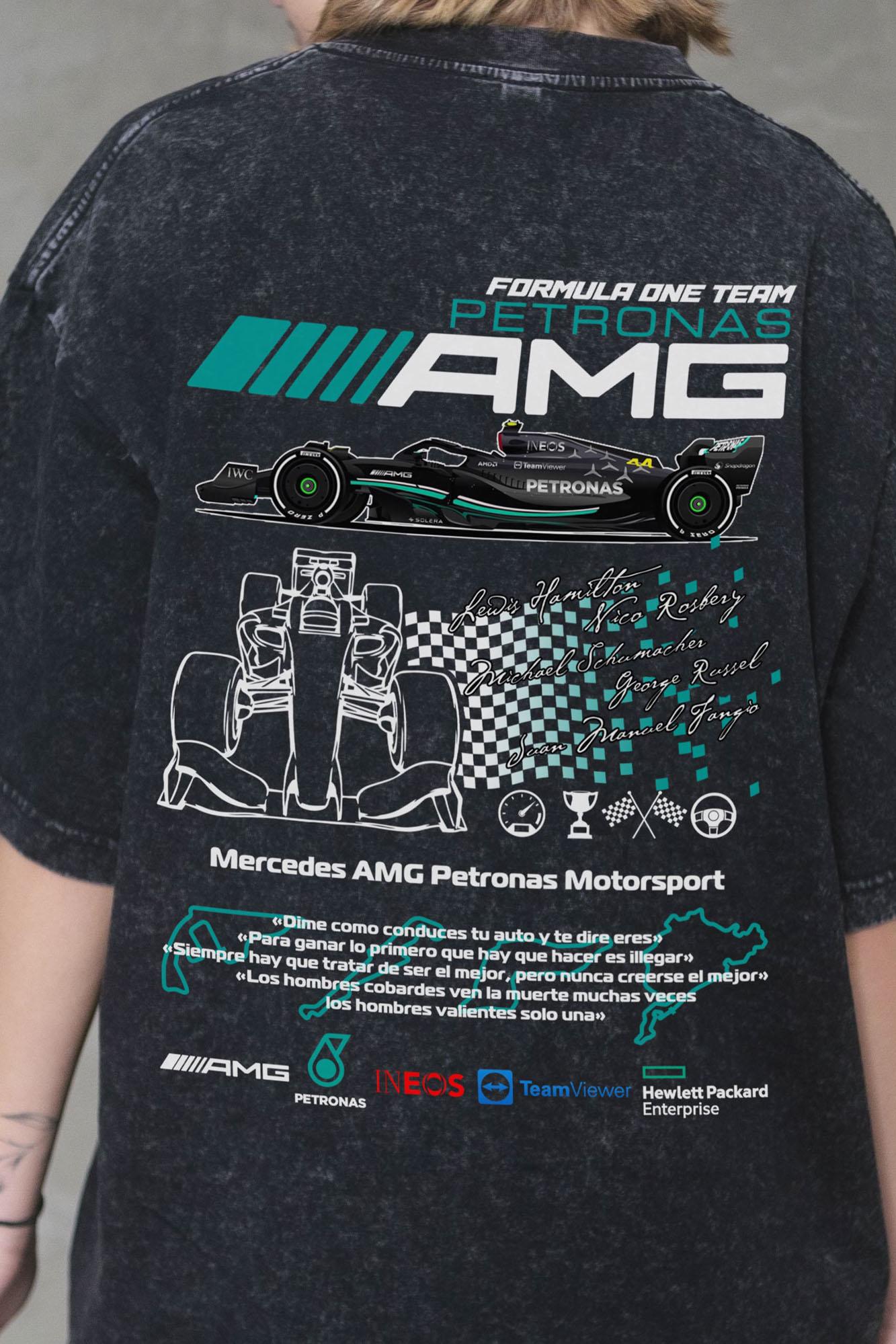 Футболка виварена Without Washed Оверсайз з принтом AMG S/M Black (S/M 8056128 8056129) - фото 6 Футболка виварена Without Washed Оверсайз з принтом AMG S/M Black (S/M 8056128 8056129) - фото 6