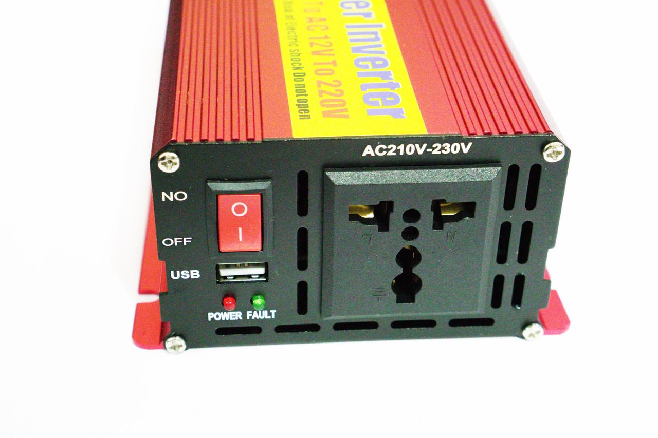 Автомобільний інвертор ERYUAN 1500W DC/AC 12V-220V Red (17895390) - фото 5