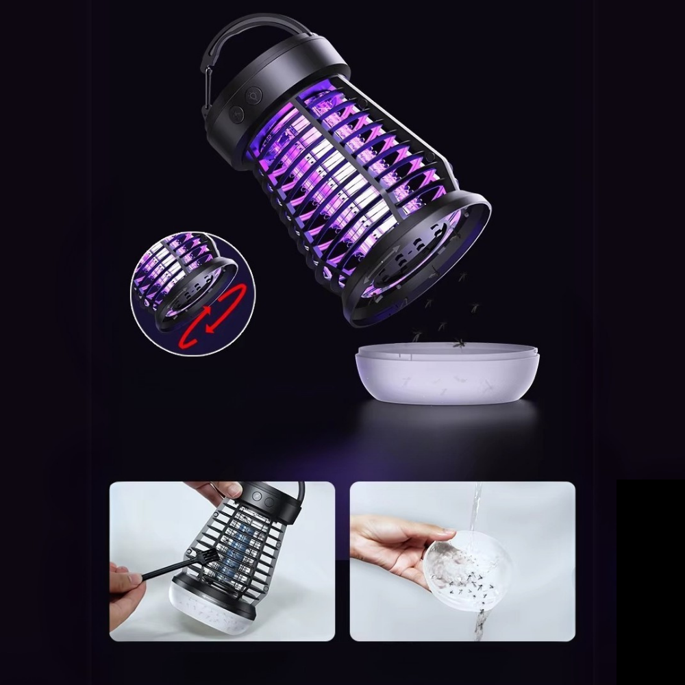 Лампа антимоскітна акумуляторна портативна з пасткою від комах 5W (mosquito_ lamp_2) - фото 4