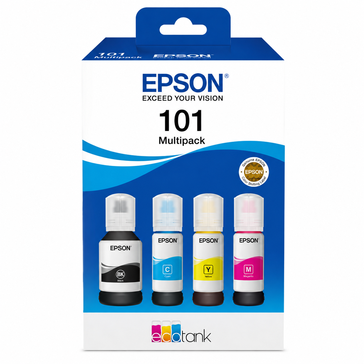 Комплект чорнил Epson EcoTank 101 B/C/M/Y Multipack (C13T03V64A)