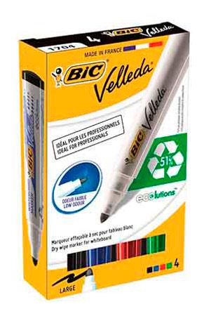 Набір маркерів BIC Velleda для сухостиральних дошок 1,4 мм 4 шт. (bc904941)