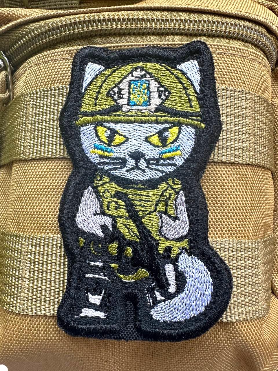 Шеврон на липучці Кіт ЗСУ (058) - фото 3 Шеврон на липучці Кіт ЗСУ (058) - фото 3