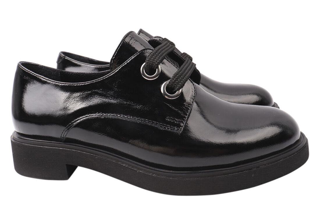 Туфли женские Mario Muzi из лаковой кожи на низком ходу р. 38 Черный (535-21DTC)