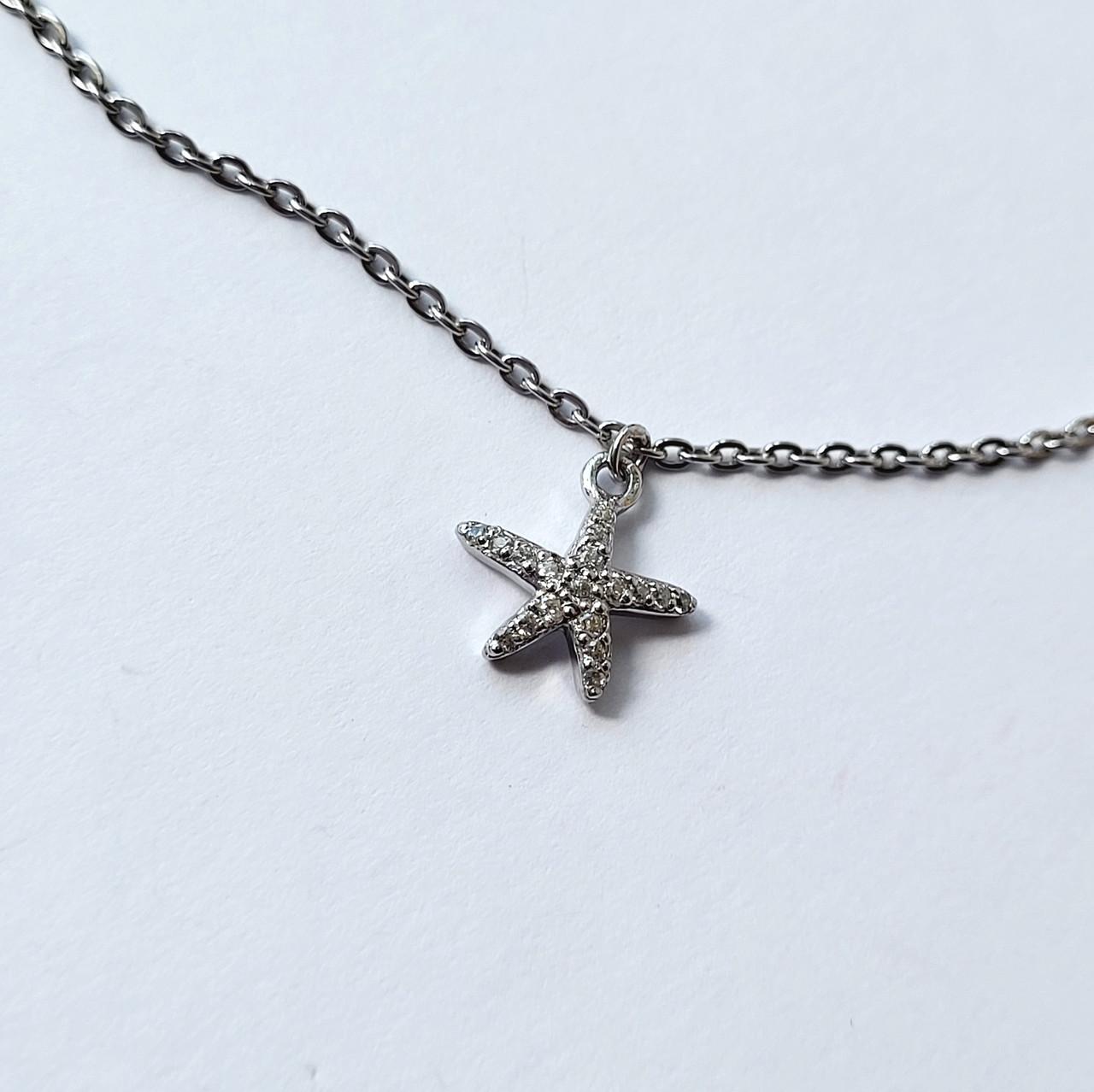 Браслет на ногу Морская Звезда с подвеской 23-27 см 925 пробы 2 г (223511р)