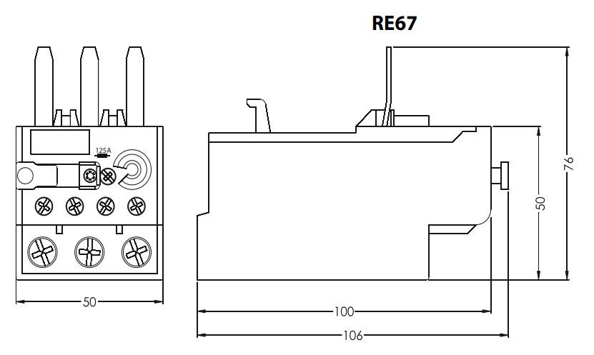 Реле теплове ETI RE67.2D-57 40-57 A для CEM50-80 (4644417) - фото 2