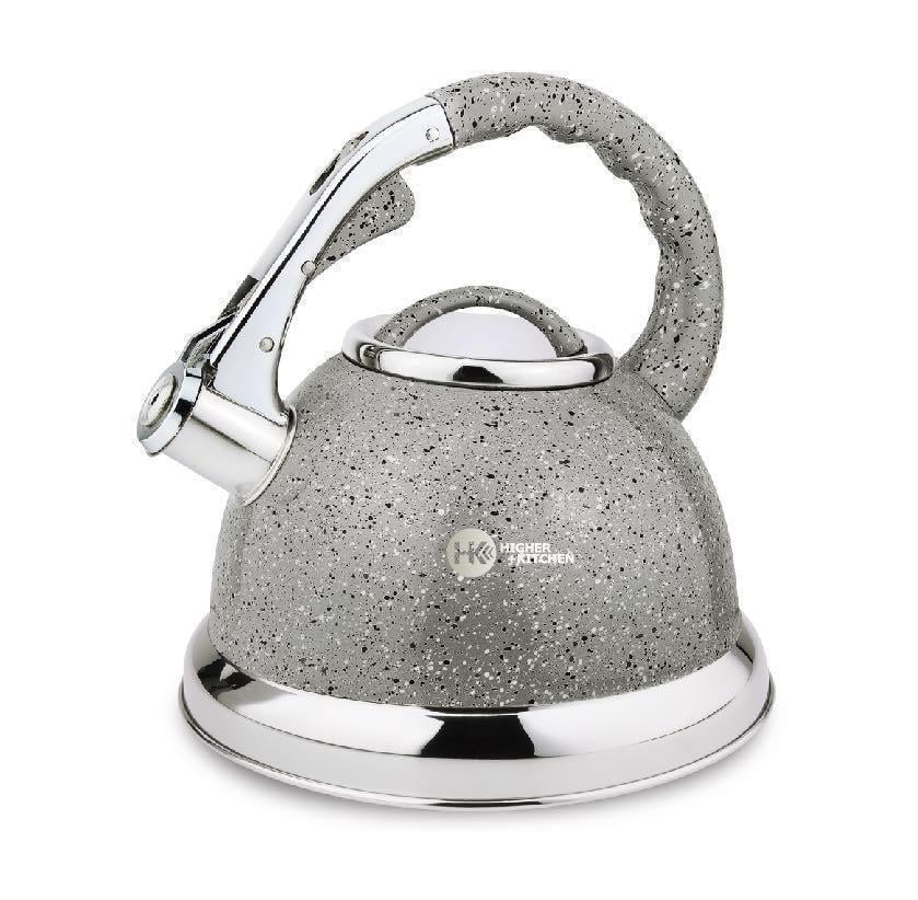 Чайник зі свистком гранітний з двошаровим дном з нержавіючої сталі 3,5 л (2549772483) - фото 4 Чайник зі свистком гранітний з двошаровим дном з нержавіючої сталі 3,5 л (2549772483) - фото 4