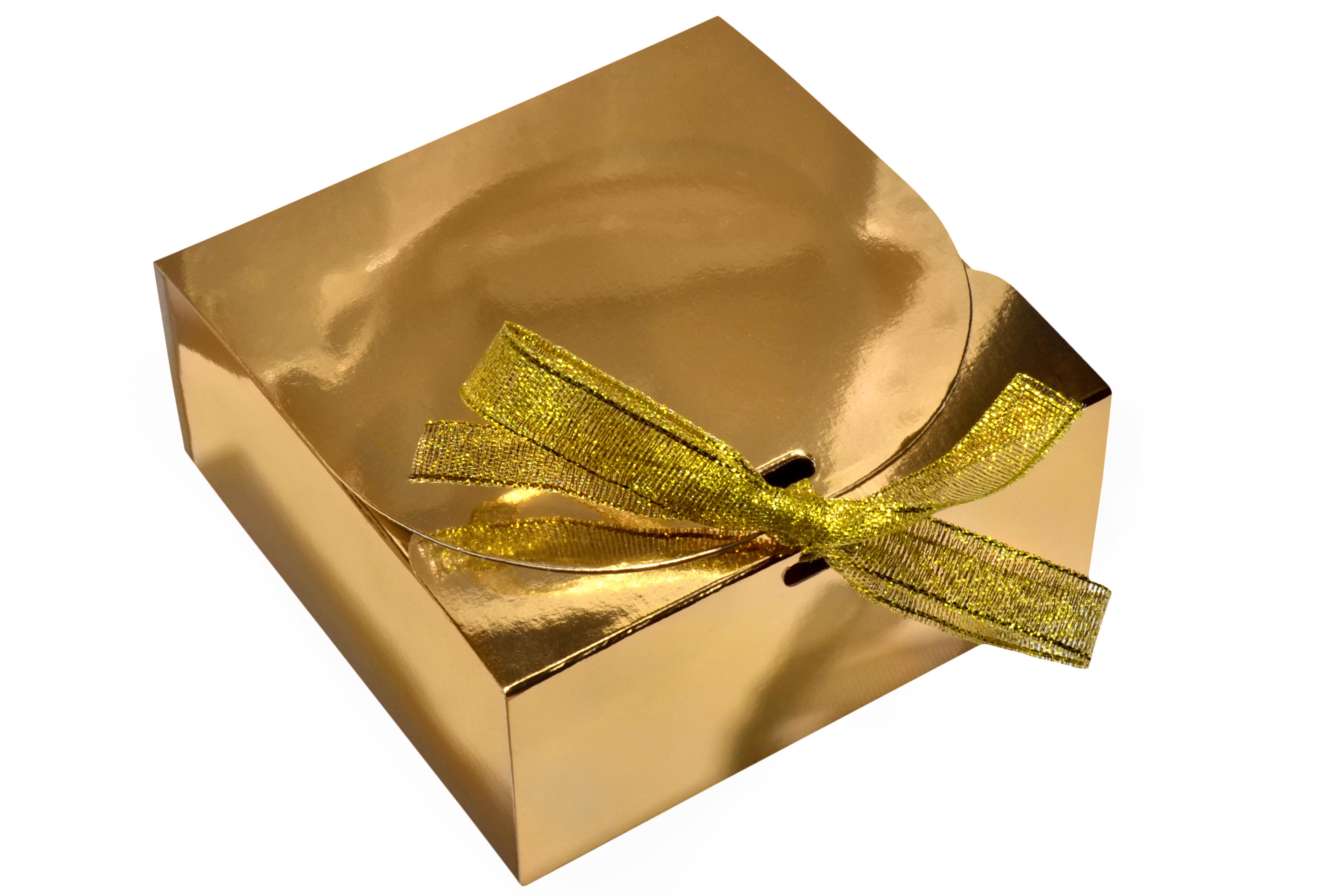 Коробка для подарунків з бантом 11,5х11,5х5 см Золотий (469356834) - фото 1 Коробка для подарунків з бантом 11,5х11,5х5 см Золотий (469356834) - фото 1