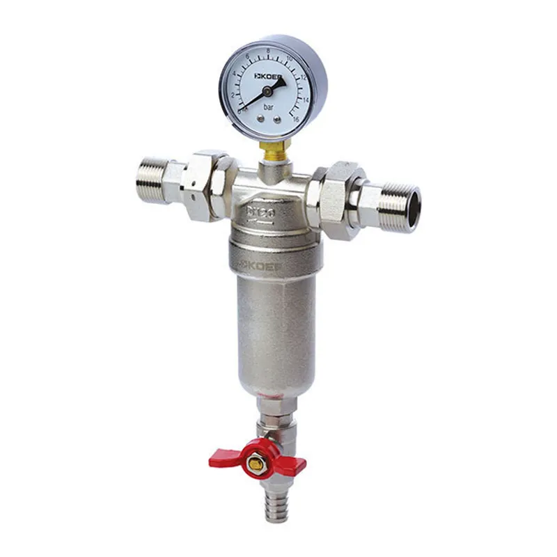 Фільтр самоочисний KOER KR.1250 з манометром 1/2" (KR2656) Фільтр самоочисний KOER KR.1250 з манометром 1/2" (KR2656)