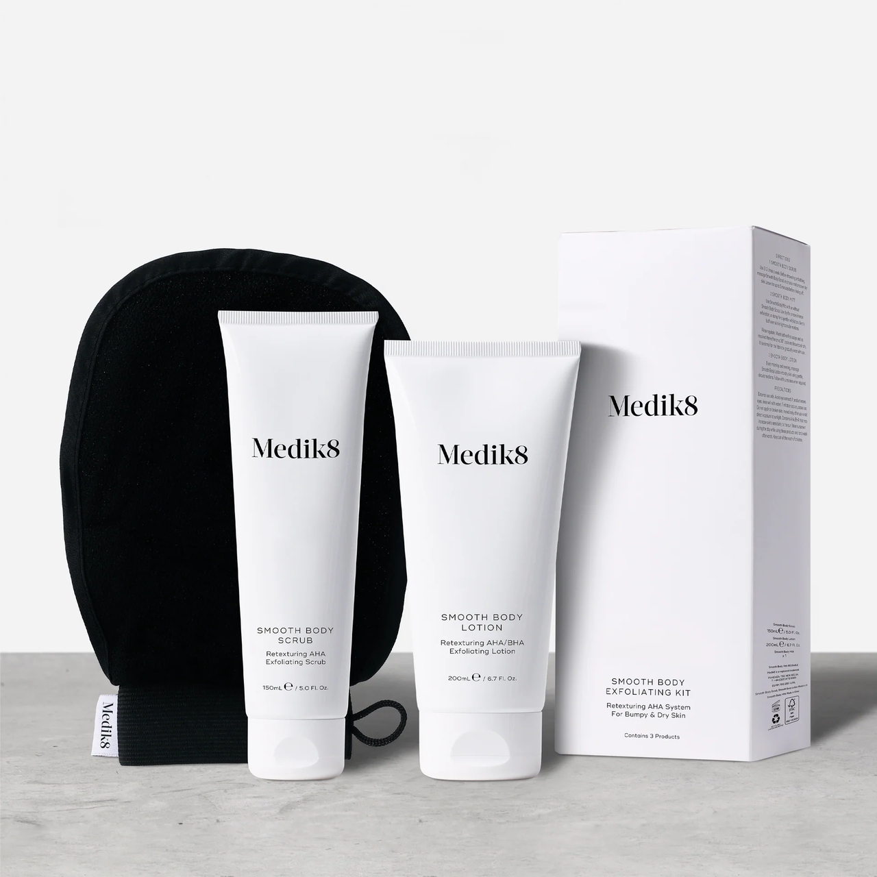 Система с АНА-кислотами для сухой кожи и гиперкератоза Medik8 SMOOTH BODY EXFOLIATING KIT (BQ-105) Система с АНА-кислотами для сухой кожи и гиперкератоза Medik8 SMOOTH BODY EXFOLIATING KIT (BQ-105)