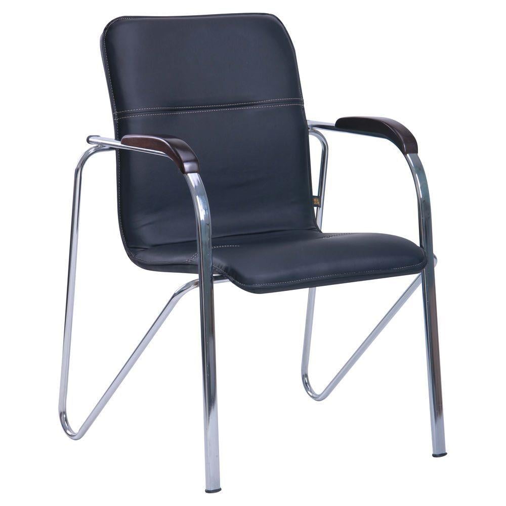 Стілець AMF Самба Неаполь N-20 без канта Горіх/Хром/Чорний (012920)