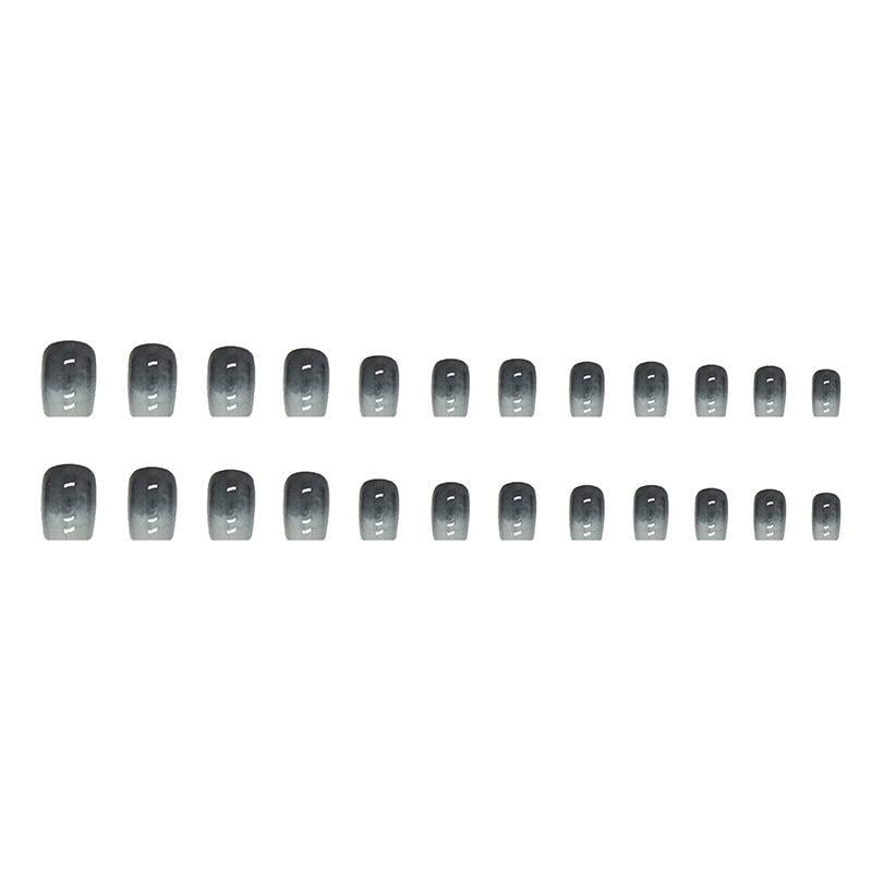 Накладные ногти с клеем Bananahall R721 24 шт. Темно-серый (A9977) - фото 2