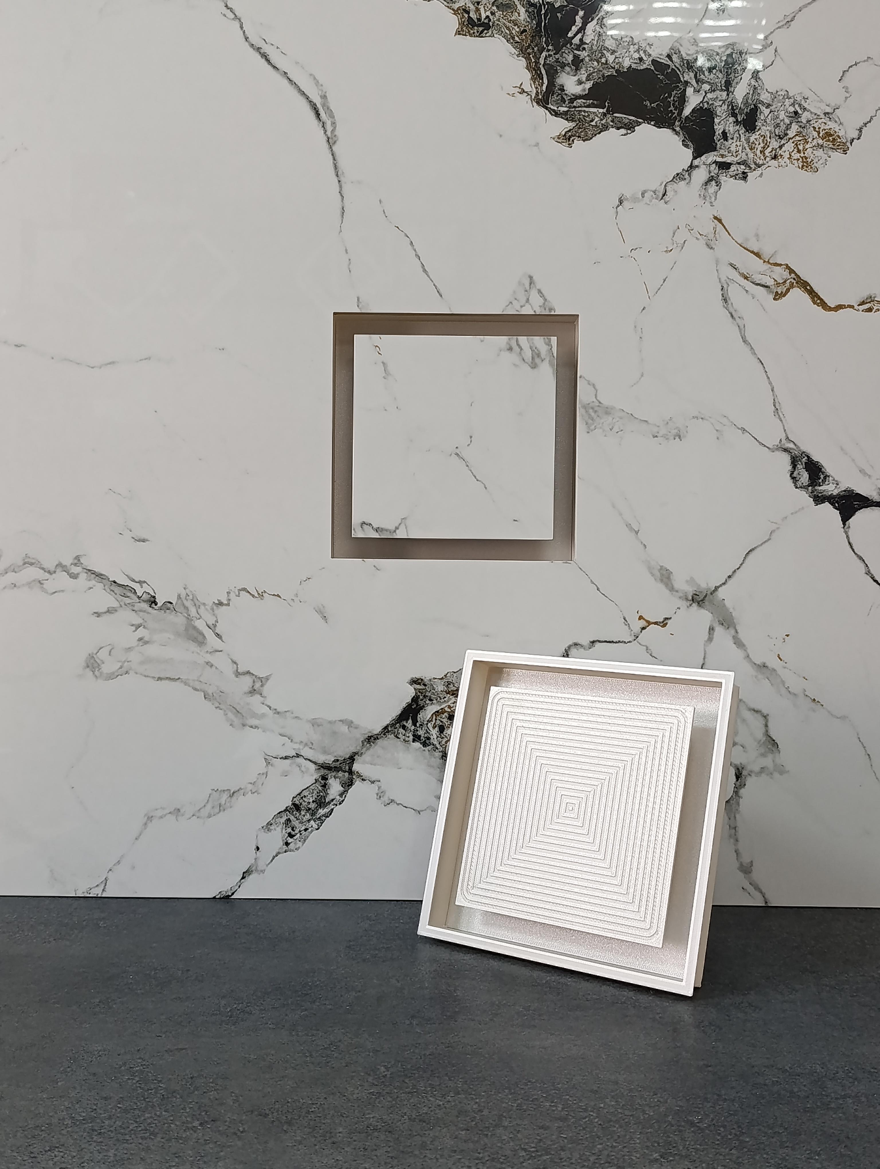 Короб скрытого монтажа под плитку под d 125 мм без вентилятора Перламутровый (000049) Короб скрытого монтажа под плитку под d 125 мм без вентилятора Перламутровый (000049)