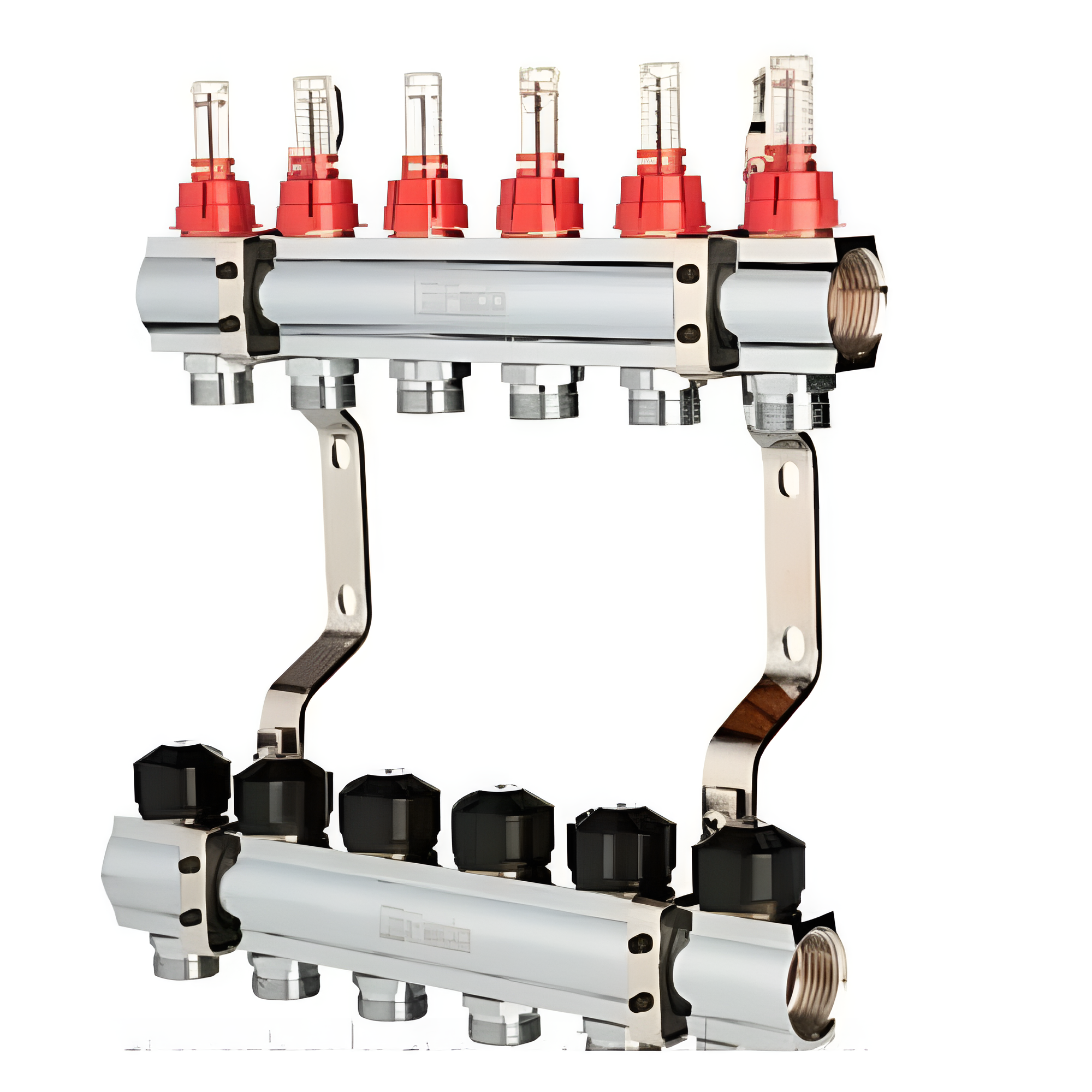 Коллектор FADO S.r.l из нержавеющей стали с расходомерами 6 выходов 1х3/4" (KRVS06) Коллектор FADO S.r.l из нержавеющей стали с расходомерами 6 выходов 1х3/4" (KRVS06)
