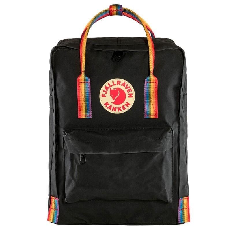 Городской рюкзак Fjallraven Kanken Rainbow Black-Rainbow Pattern (23620.550-907)