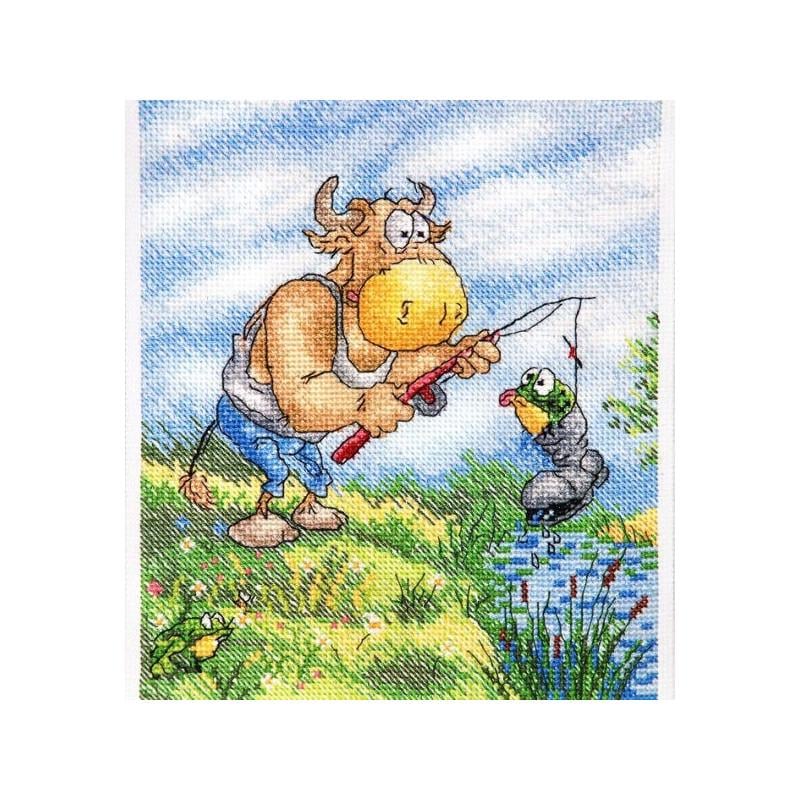 Набор для вышивания крестиком Alisena 5104а На рыбалке (22777)