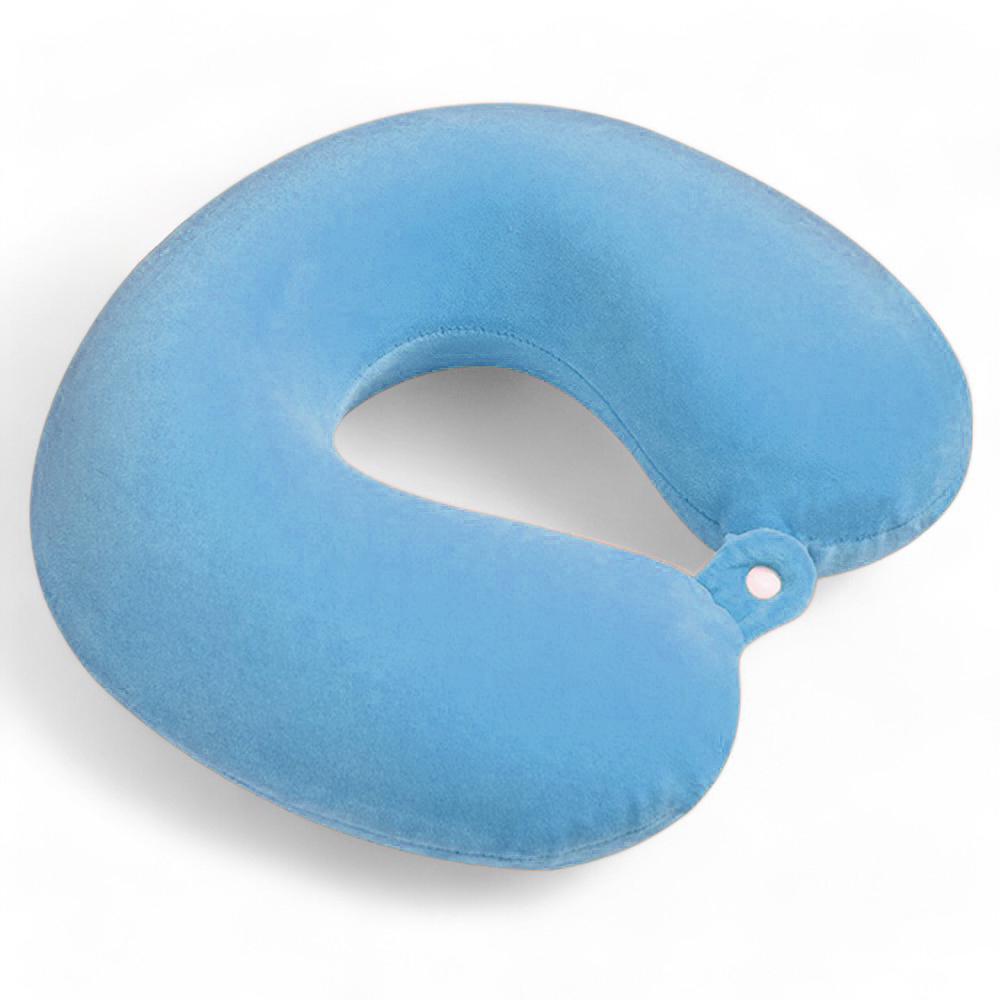 Подушка для подорожей ортопедична Monochrome 30x25 см Блакитний