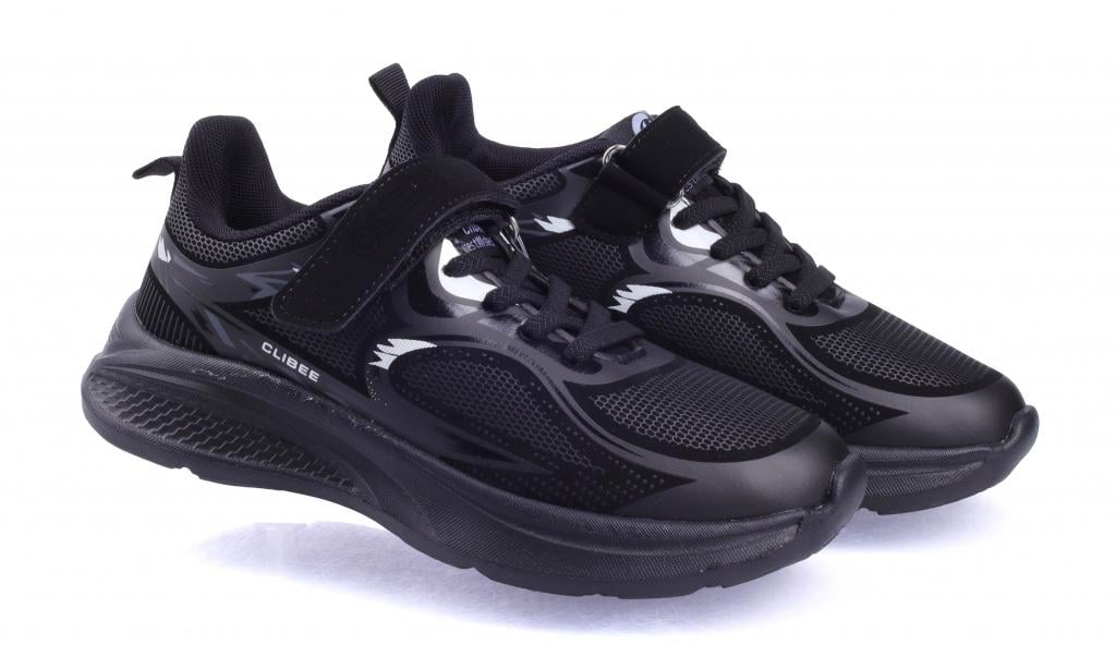 Кроссовки для мальчиков 258 в сетку р. 36 Черно-белый