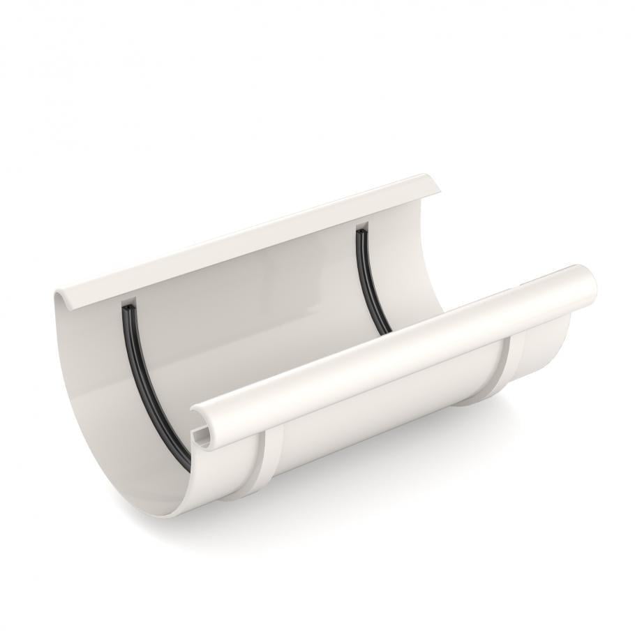 З'єднувач жолоба Bryza ринви 125 мм Білий (9010)