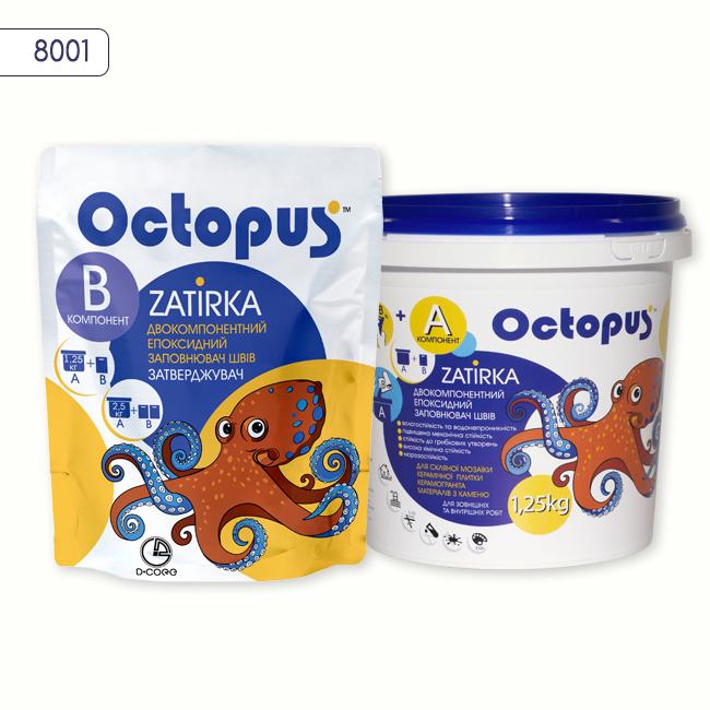 Затирка для плитки Octopus Zatirka 8001  эпоксидная 1,25 кг Белый