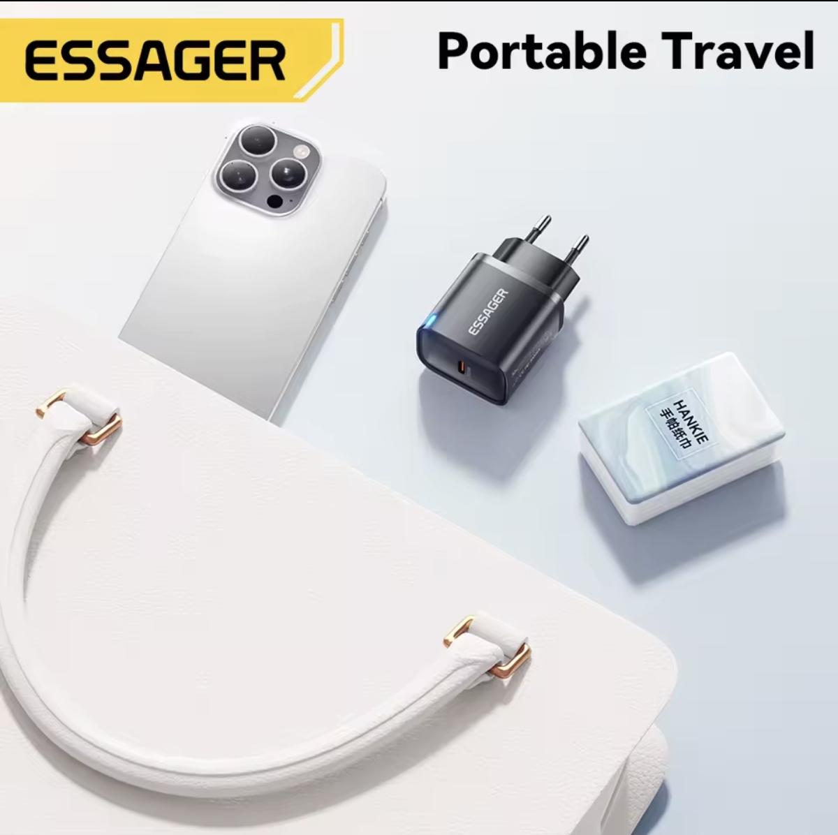 Зарядное устройство сетевое Essager Quick Charger Type-C 30 W Black (29113946) - фото 8