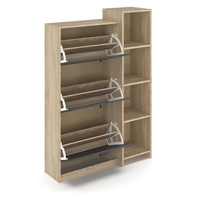 Тумба для взуття Mebel Service Компо 2 95х31х138 см Дуб сонома/Матера (27776641)