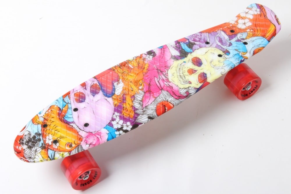 Пенниборд Penny Style 22" светящиеся колеса Draft Pink (2T2034)