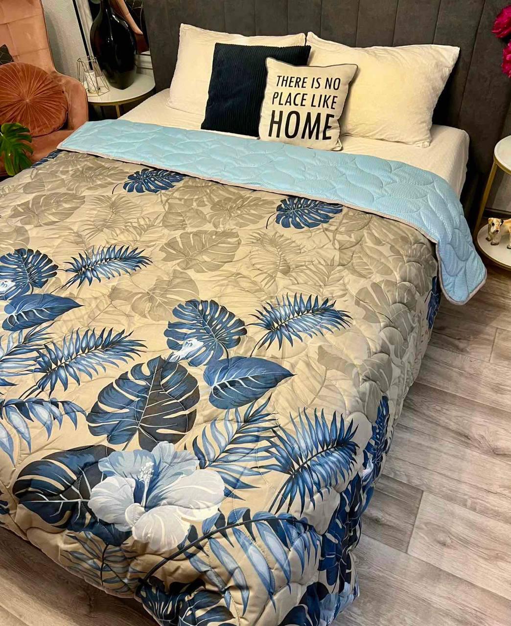 Одеяло летнее антиаллергенное микрофибра 155х210 см Бежевый с синей (Д-al-lito-satkovdra25-007) - фото 4 Одеяло летнее антиаллергенное микрофибра 155х210 см Бежевый с синей (Д-al-lito-satkovdra25-007) - фото 4