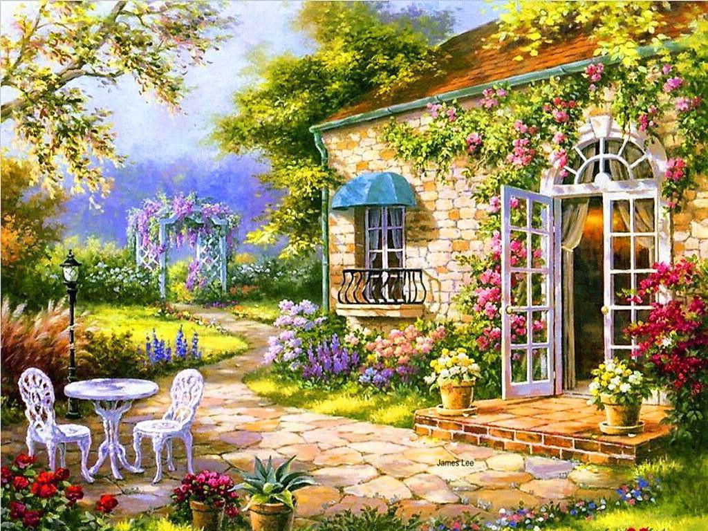 Алмазна мозаїка Emerald Craft Літній сад 40x30 см (22263)