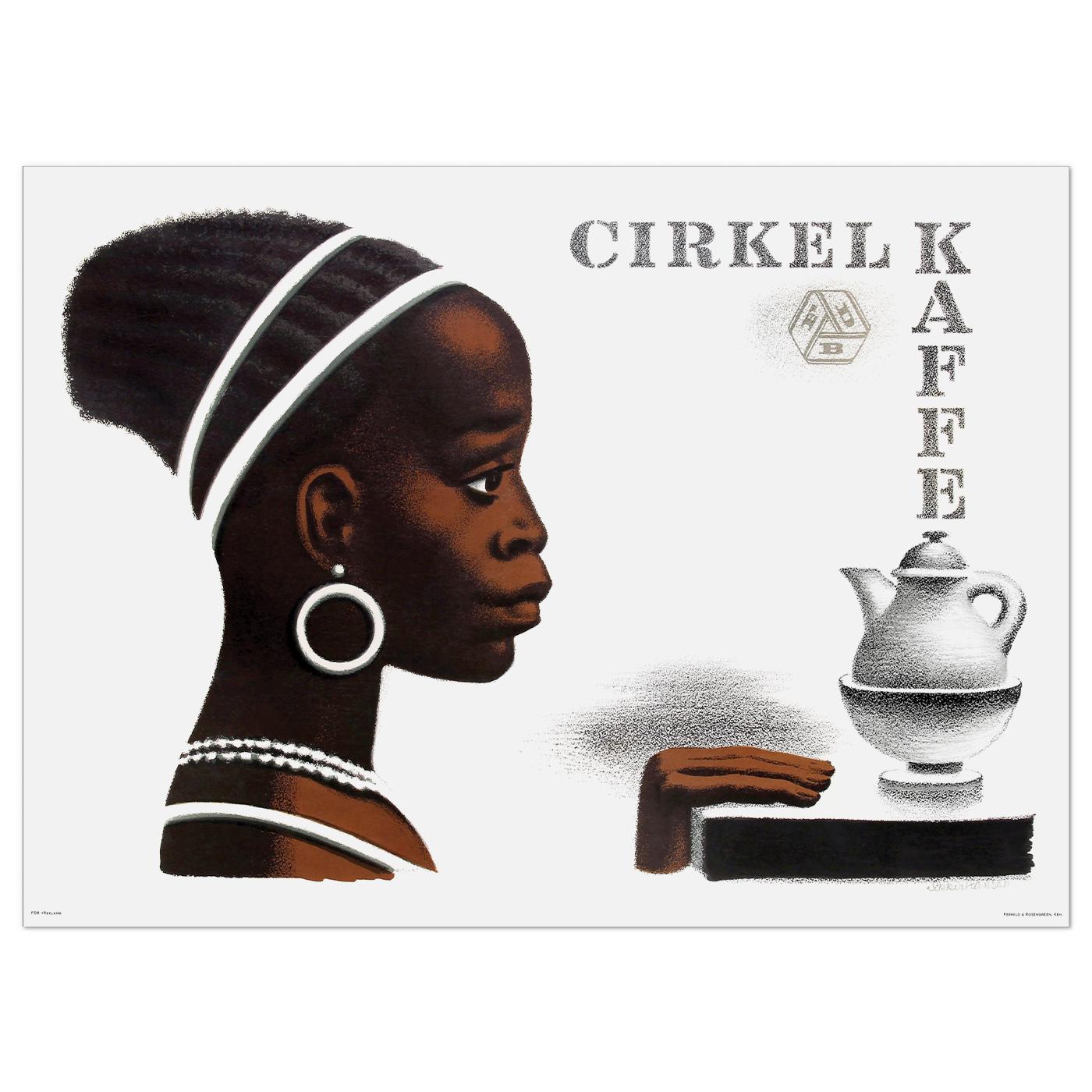 Плакат винтажный Cirkel Kaffe 1955 84x61 см (0258)