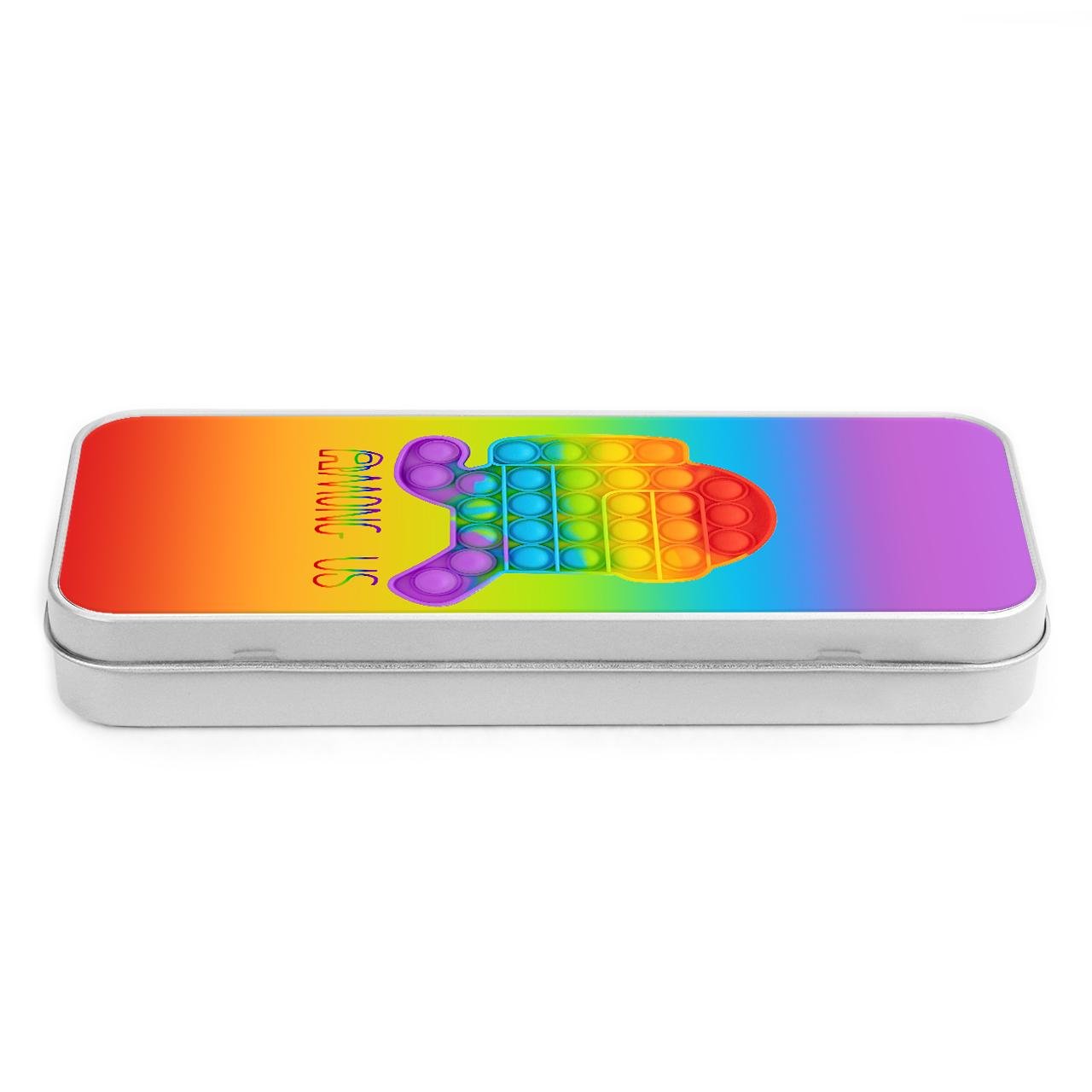 Пенал школьный Pop It Bubble Dimbl Amons Us Серебряный (34408-3280-SR)