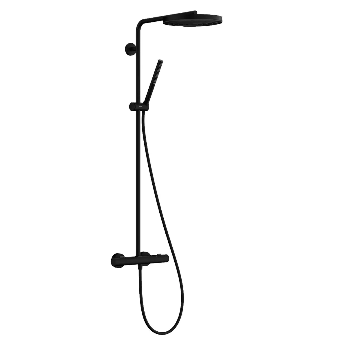 Душевая система Hansgrohe Pulsify S Puro Showerpipe 260 1jet EcoSmart Ecostat Fine с термостатом металл Черный матовый (24223670)