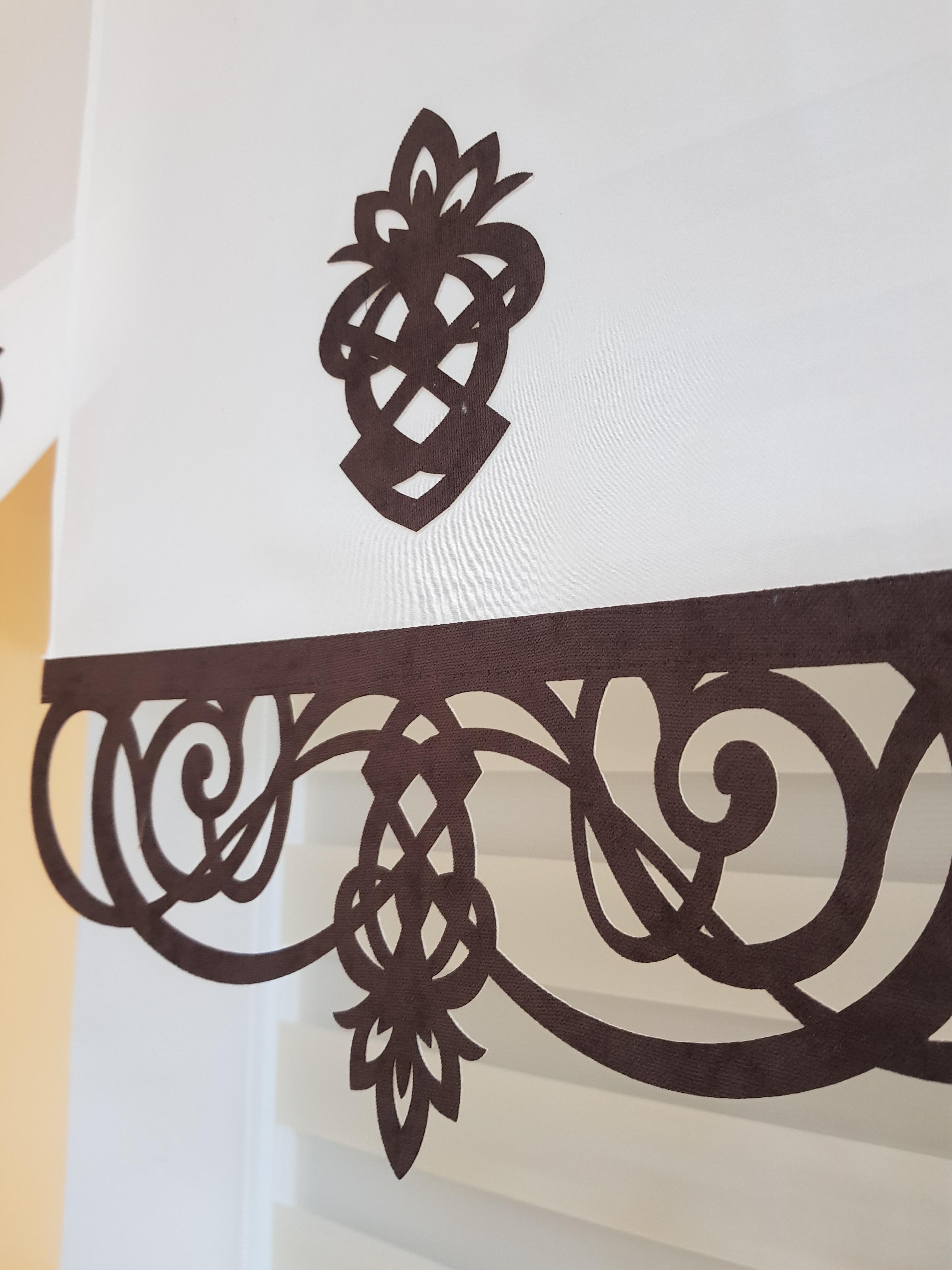 Комплект панельных занавесок Firanka Ажур 5 шт. карниз 195 см Молочный с коричневым (40_3п) - фото 3 Комплект панельных занавесок Firanka Ажур 5 шт. карниз 195 см Молочный с коричневым (40_3п) - фото 3