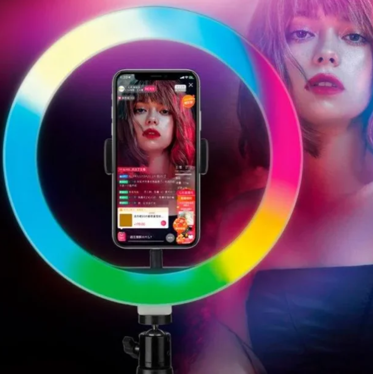 Кольцевая лампа RGB LED MJ-33 33 см с пультом-переключателем. (1578743623) - фото 3 Кольцевая лампа RGB LED MJ-33 33 см с пультом-переключателем. (1578743623) - фото 3