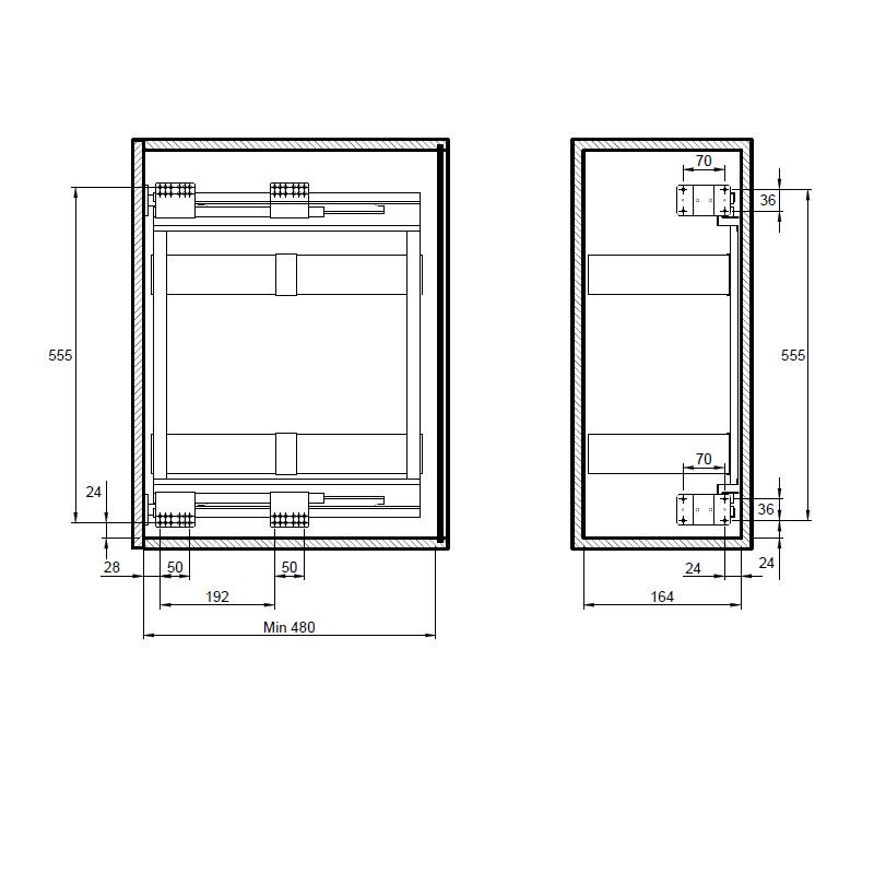 Карго Muller IRIS 2 полки с доводчиком 200 мм Графитовый (4409) - фото 5