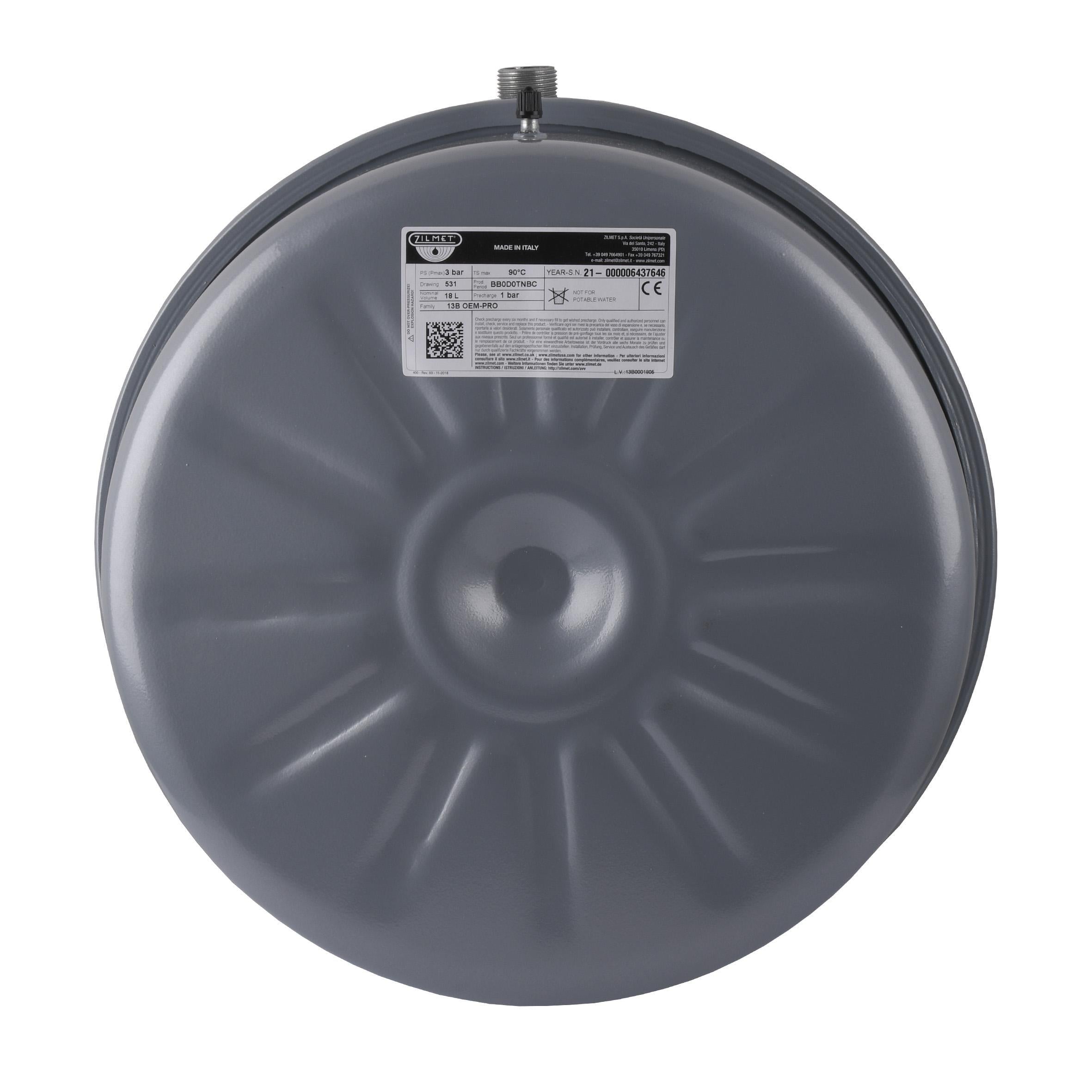 Бак Zilmet oem-pro для монтажа в котлы плоский 531 18 л 3 bar рифленый 13B6001805 (000002258) Бак Zilmet oem-pro для монтажа в котлы плоский 531 18 л 3 bar рифленый 13B6001805 (000002258)