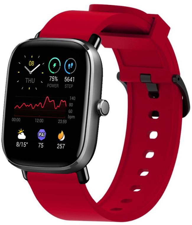 Ремешок силиконовый Like для Amazfit GTS 2 mini Red (20100) - фото 1 Ремешок силиконовый Like для Amazfit GTS 2 mini Red (20100) - фото 1