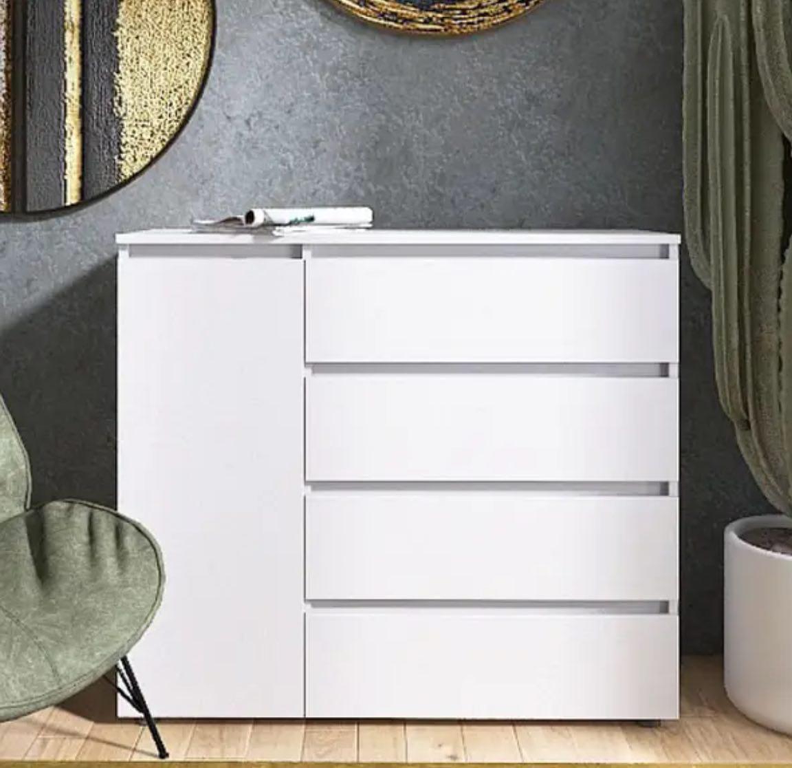 Комод КЛ-3 Лайт Эверест 930х380х1050 мм 1Д 4Ш Белый Комод КЛ-3 Лайт Эверест 930х380х1050 мм 1Д 4Ш Белый