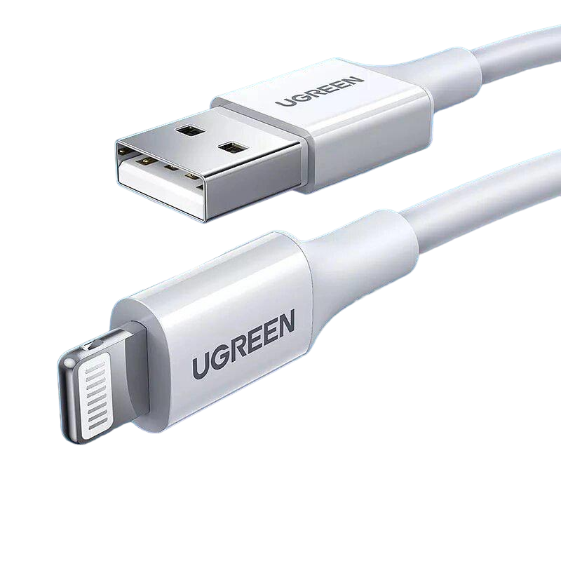 Кабель UGREEN US155 MFI Lightning to USB 2.4A 0,5 м White (80313)