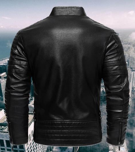 Куртка-дублянка чоловіча зимова з натуральної шкіри р. 50-52 Чорний (23778481) - фото 3 Куртка-дублянка чоловіча зимова з натуральної шкіри р. 50-52 Чорний (23778481) - фото 3