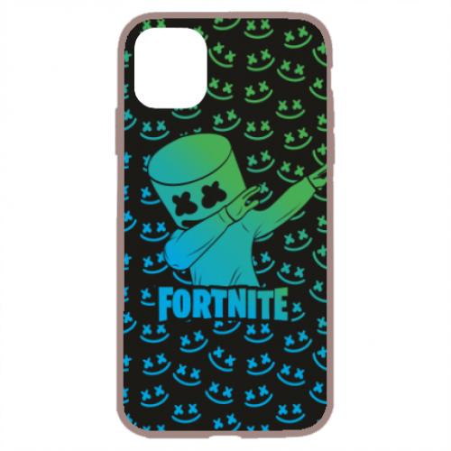 Чехол для iPhone 11 Marshmello Fortnite Dab Neon