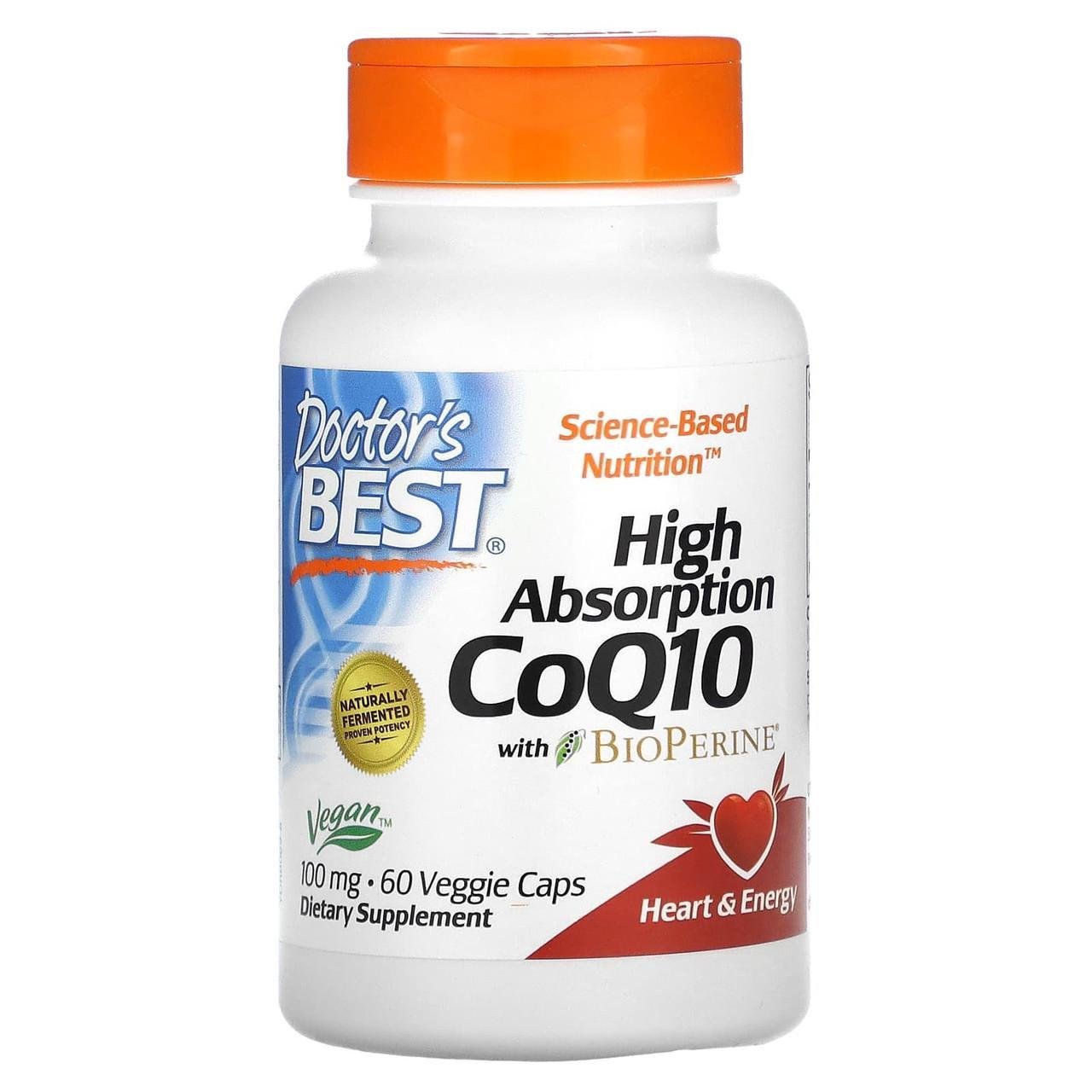 Коэнзим Q10 Doctor's Best CoQ10 100 мг с BioPerine 60 капс.