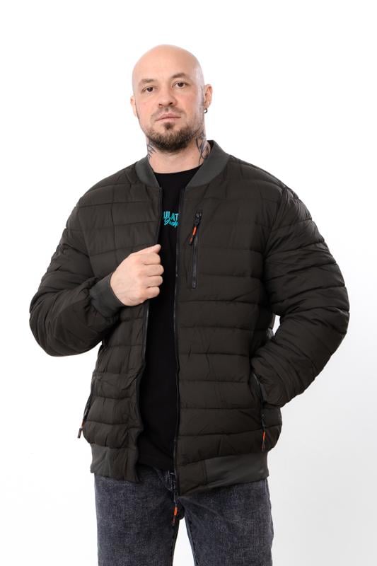 Куртка cтьобана демісезонна чоловіча стьобана Носи Своє plus size р. 54 Хакі (14283)