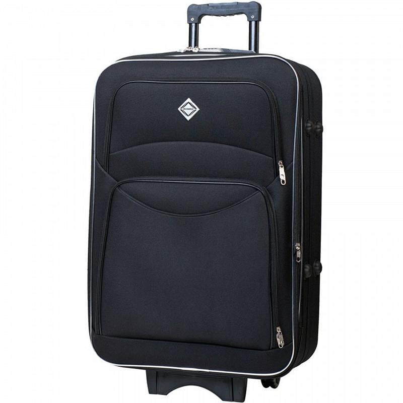 Набор чемоданов из ткани 005 2 шт. средняя/большая на колесах Черный (348495) - фото 2