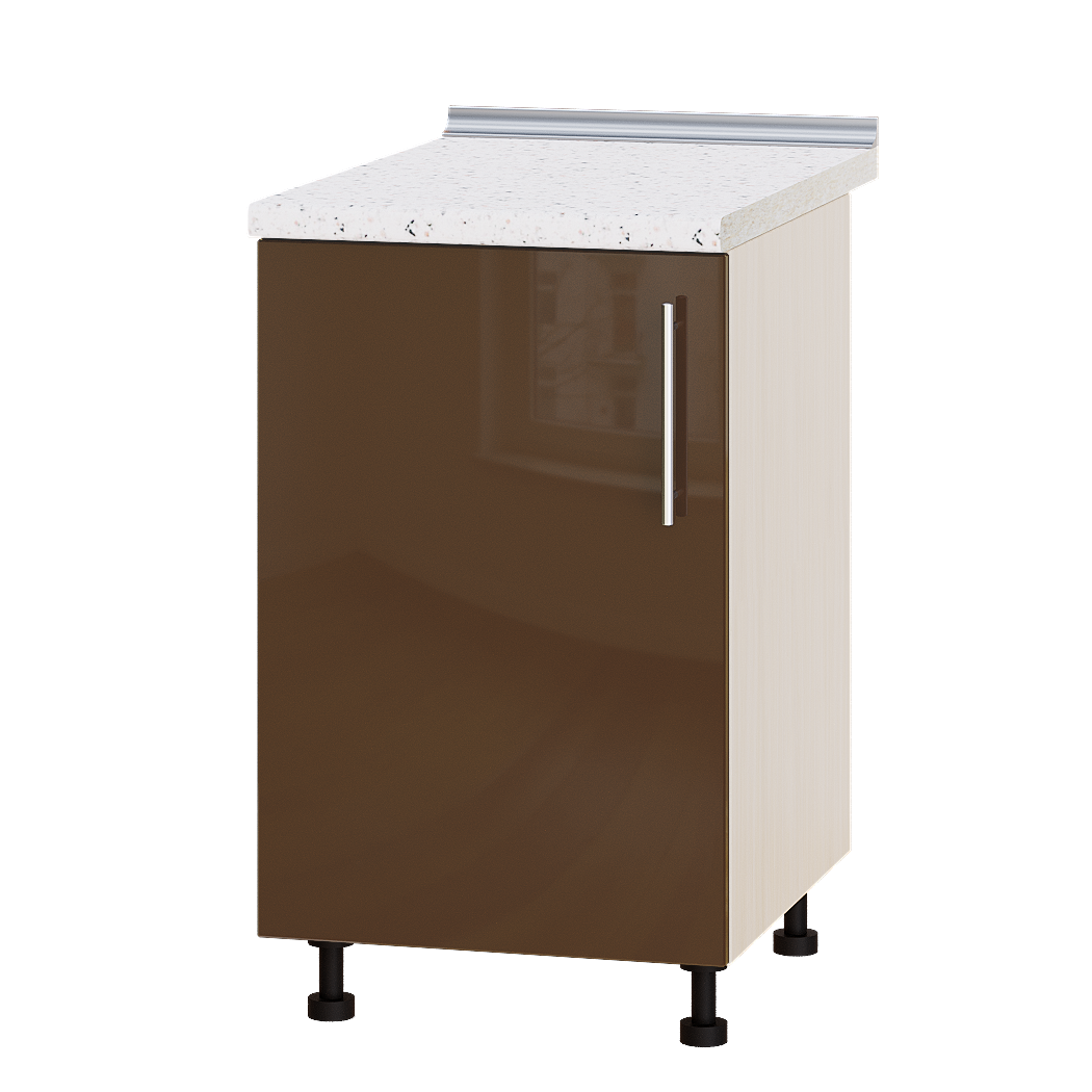 Шкаф нижний Эверест Модерн модуль Низ Н83-500 50х47х85 см Капучино глянец/Дуб Молочный (05429)