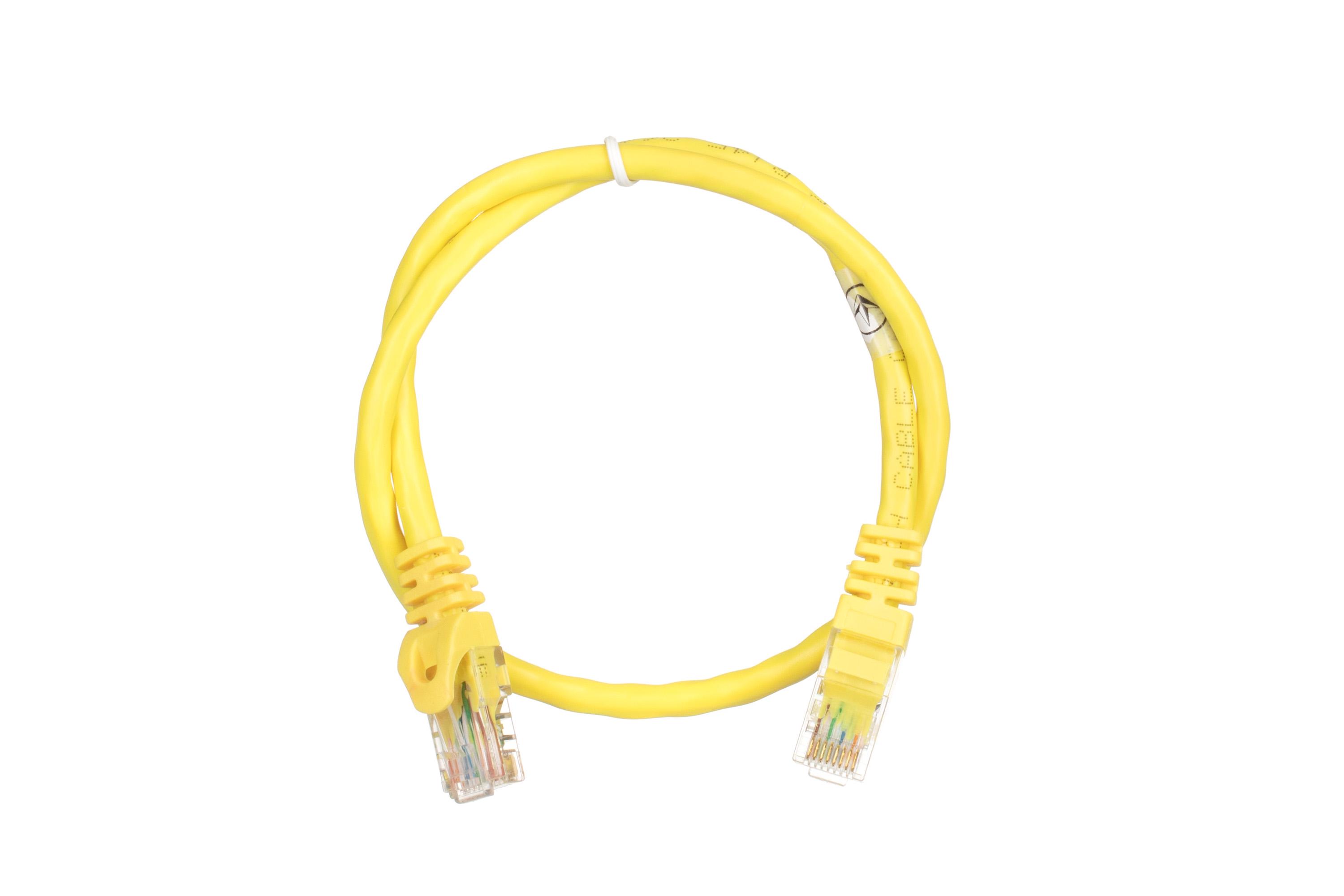 Патч-корд 2E Cat 6 26AWG з екранованою крученою парою UTP 0,5 м Жовтий (2E-PC6COP-050YLW) - фото 1